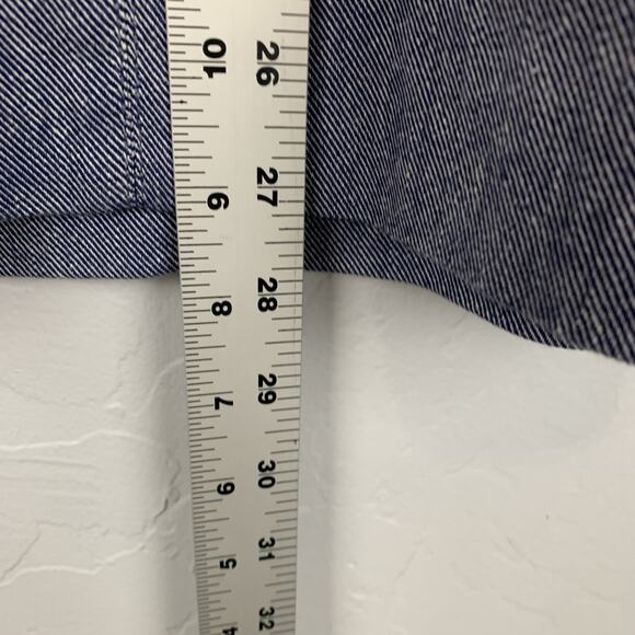 Talbots Skirt Womens 16 Blue Button Front A Line Career Pocket Classic New - Picture 5 of 6